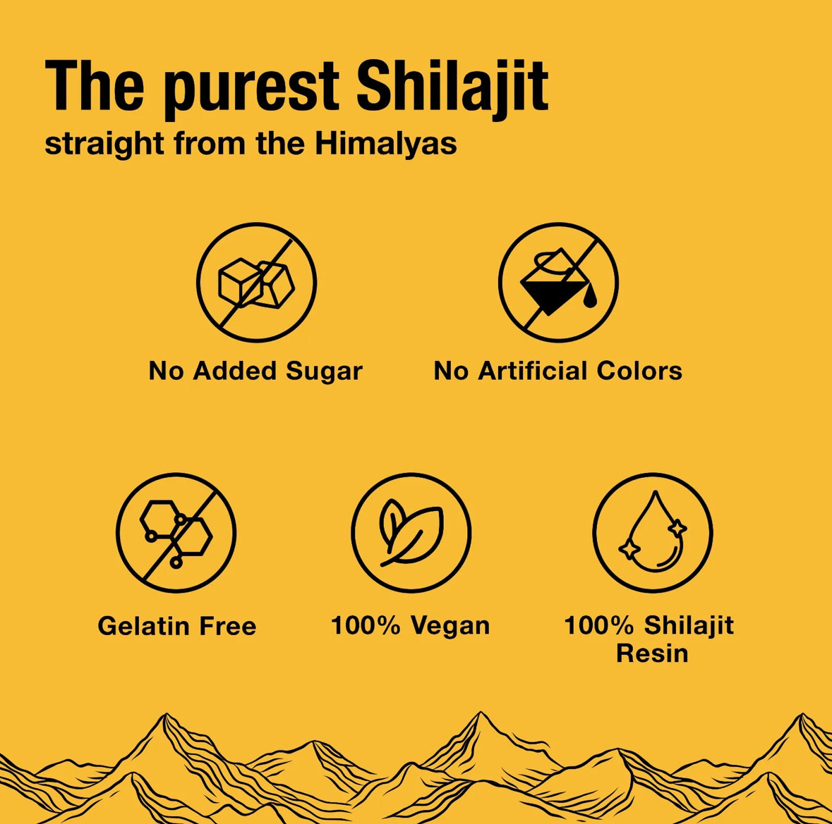 Pure Himalayan Shilajit Gummies Gold | 120 Gummy | Pouch